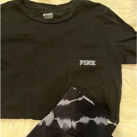 2 PIECE PINK VICTORIA’S SECRET BUNDLE TOP & LEGGINGS - Picture 7 of 13